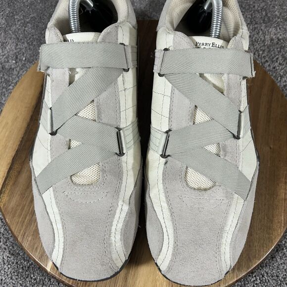 Perry Ellis America Strapple Men\'s Size 11 Grey Suede Casual Athletic Shoes Used main image 13